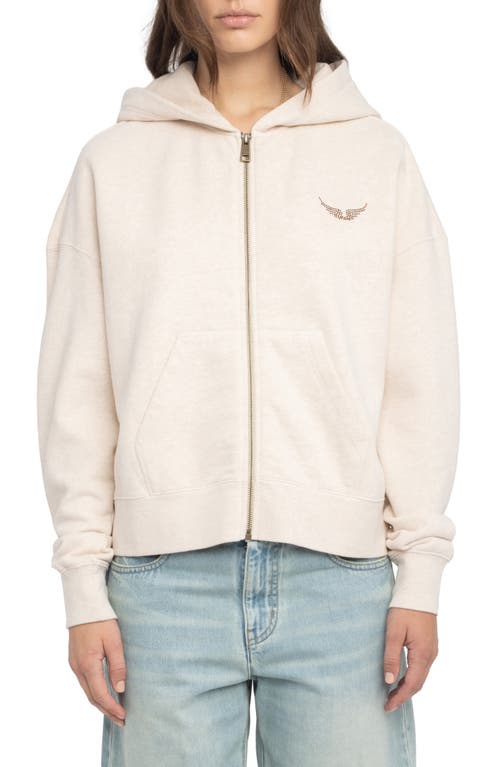 Zadig & Voltaire Mia Strass Front Zip Hoodie
