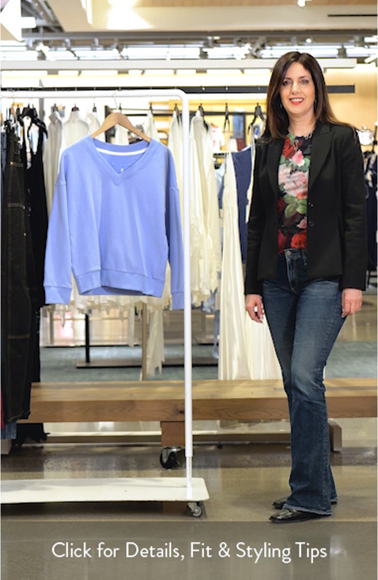 Marina del Mar Cotton V-Neck Sweatshirt, sales video thumbnail