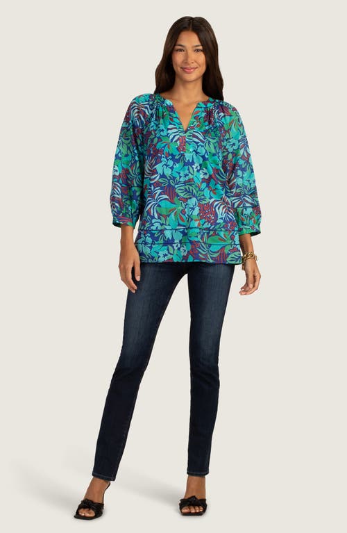 TRINA TURK TRINA TURK LIGHT HEARTED BALLOON SLEEVE TOP