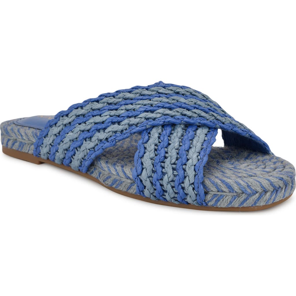 Nine West Animay Slide Sandal In Medium Blue