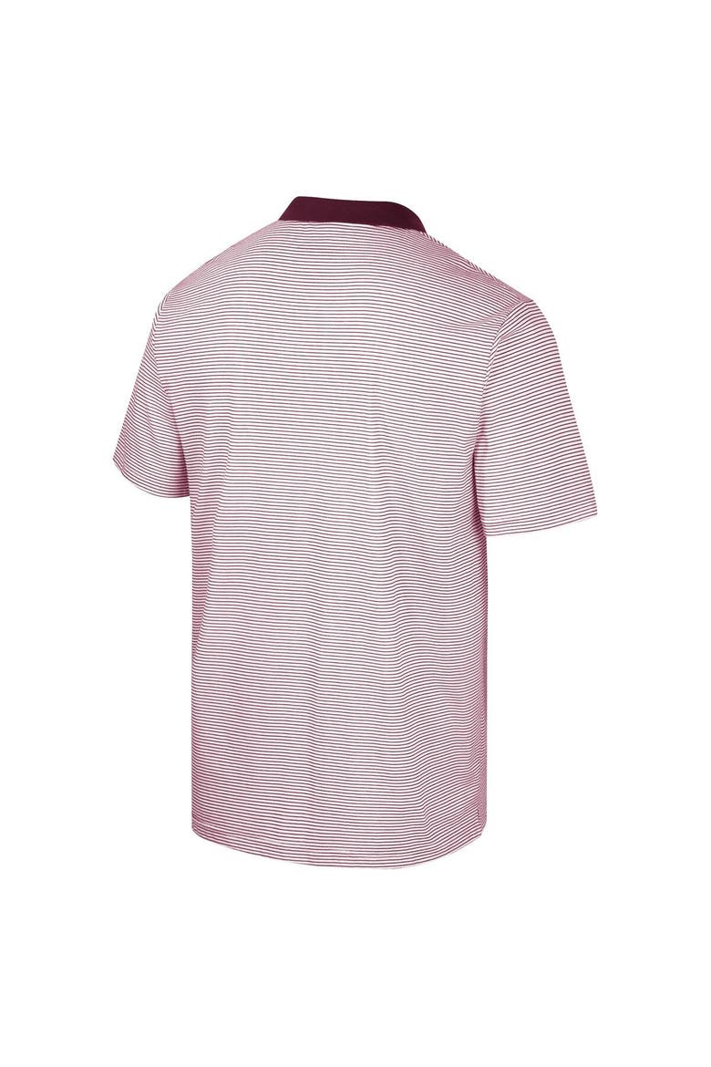 Men's Colosseum White/Maroon Arizona State Sun Devils Print Stripe Polo, Alternate, color, White