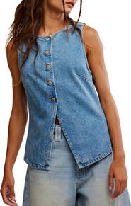 Free People Aimee Denim Vest