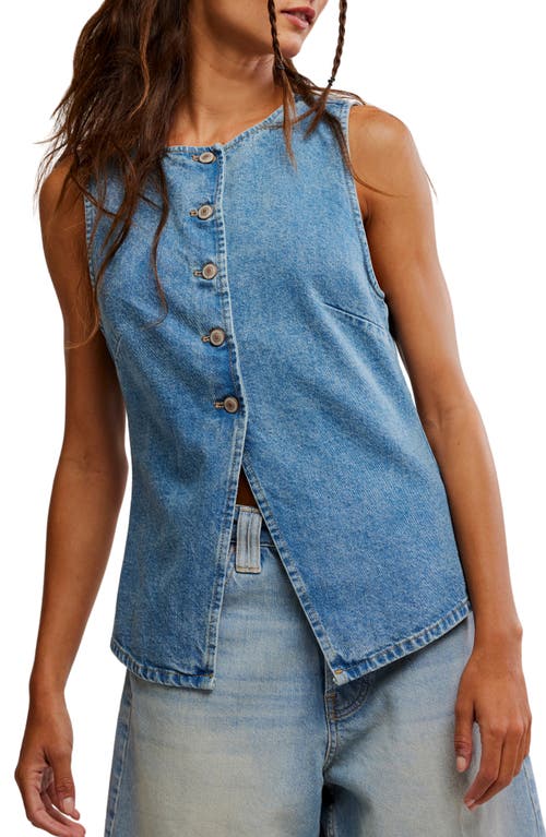 Shop Free People Aimee Denim Vest In Indigo