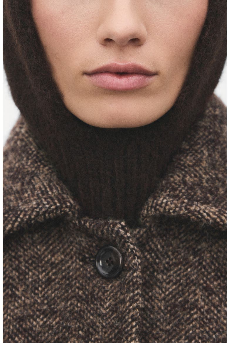 Knit Balaclava, Alternate, color, CHOCOLATE