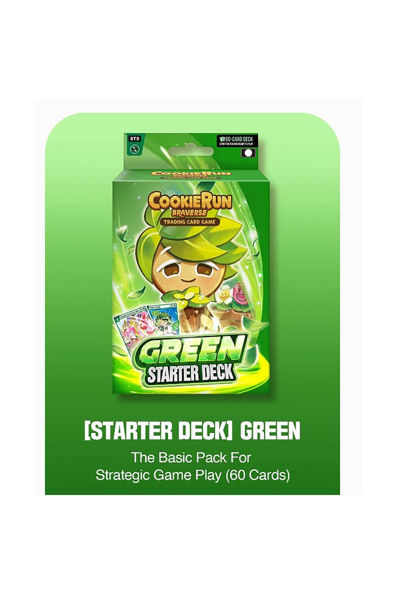 CookieRun Braverse Trading Card Game, Starter Deck Green, Strategic Game Play, Alternate, color, Multicolored