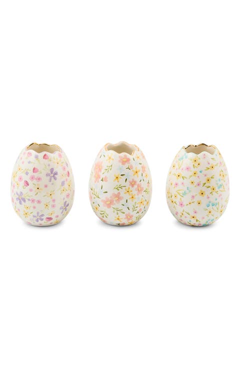 Posie Patch Rabbit Set of 3 Egg Vases
