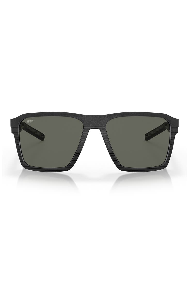 Antille 58mm Polarized Square Sunglasses, Main, color, 04G NET BLACK / GRAY 580G