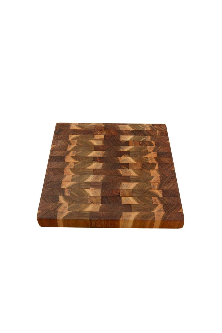 Teak End Grain Large Chopping Block, Main, color, Brown