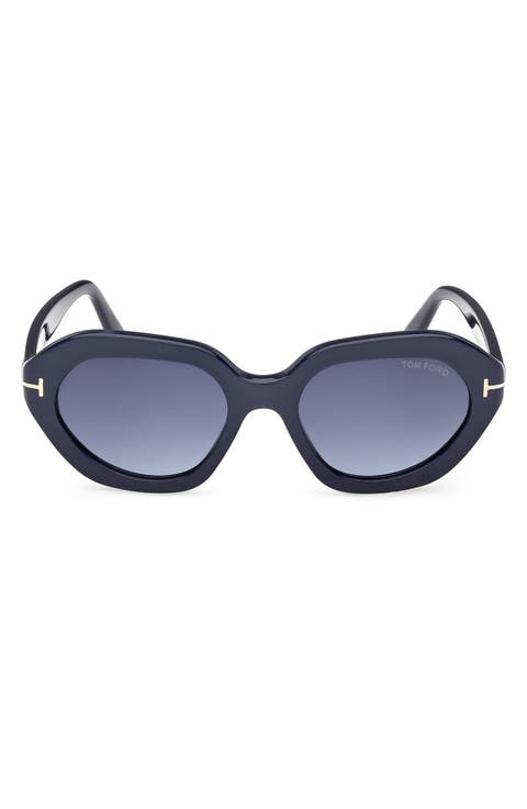 Meryl 53mm Gradient Geometric Sunglasses