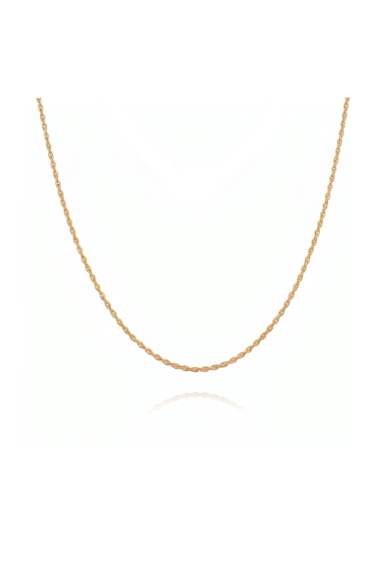 Sterling Silver Rope Chain Necklace, Main, color, Gold