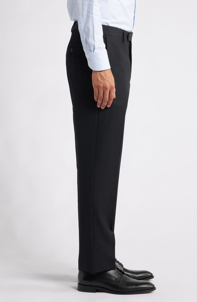 Samuelsohn Roica Flat Front Straight Leg Dress Pants, Alternate, color, Black