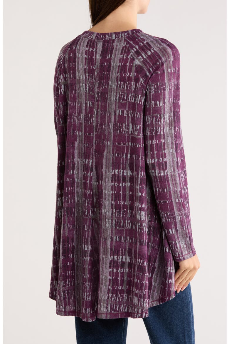 Long Sleeve Tunic Top, Alternate, color, BURGUNDY
