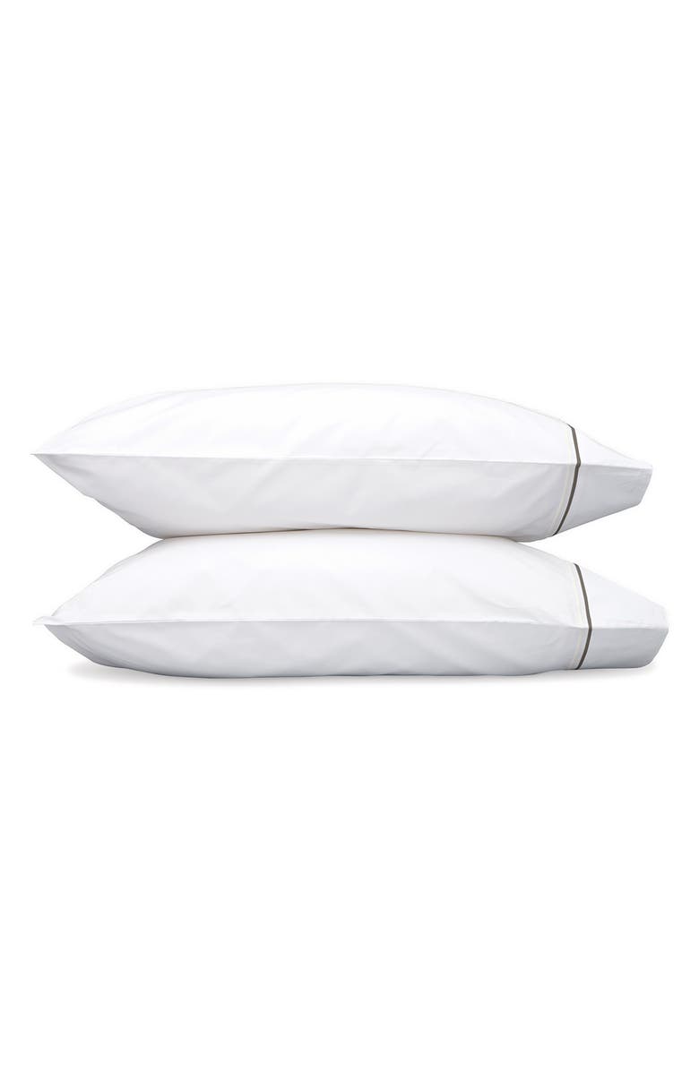 Matouk Essex Set of 2 Pillowcases, Main, color, Charcoal