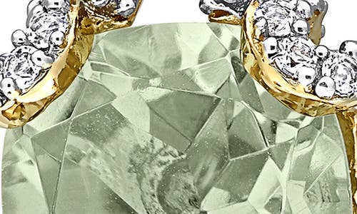 Delmar Cushion Cut Semiprecious Stone Lever-back Earrings In Green