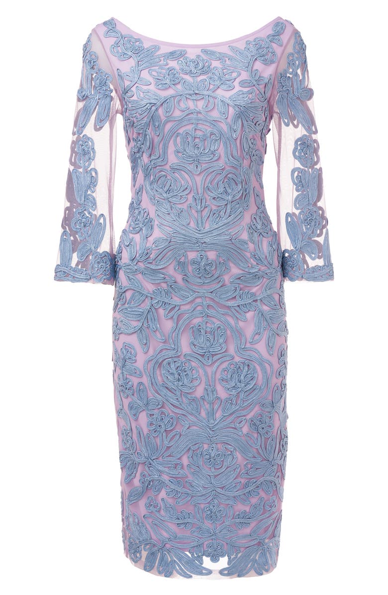 JS Collections Soutache Chiffon Cocktail Dress, Alternate, color, 