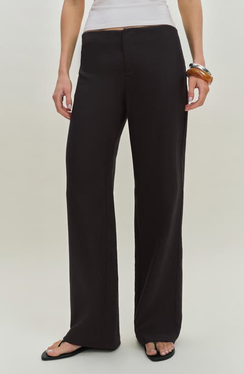 Vida Low Rise Linen Pants