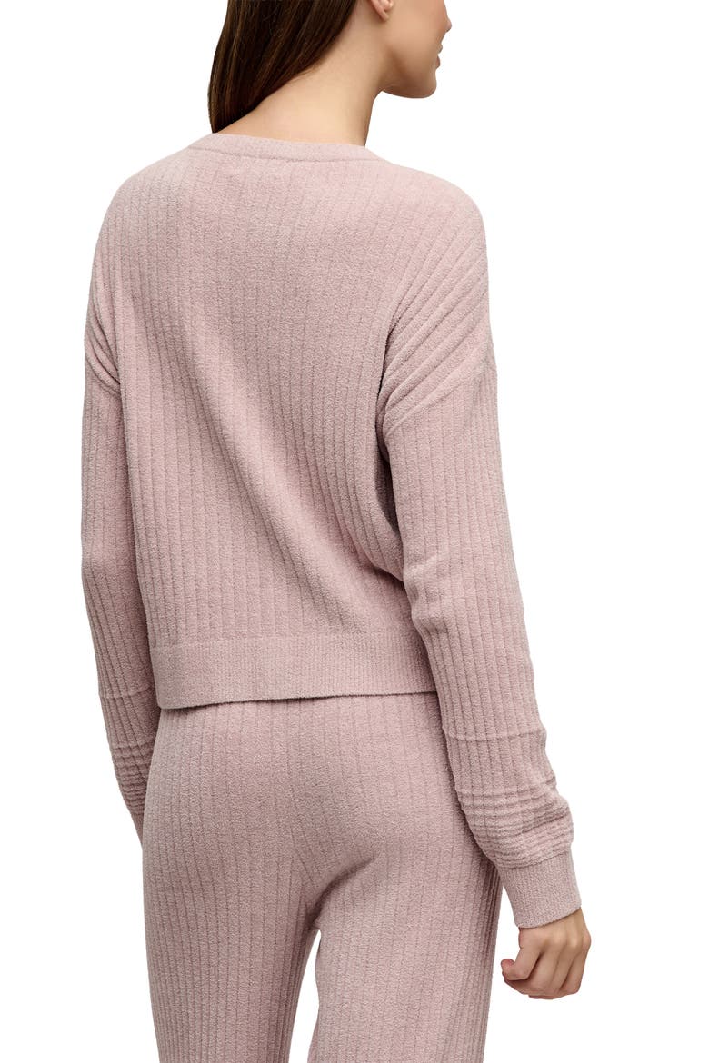 CozyChic® Ultra Lite® Textured Ribbed Cardigan, Alternate, color, TEABERRY