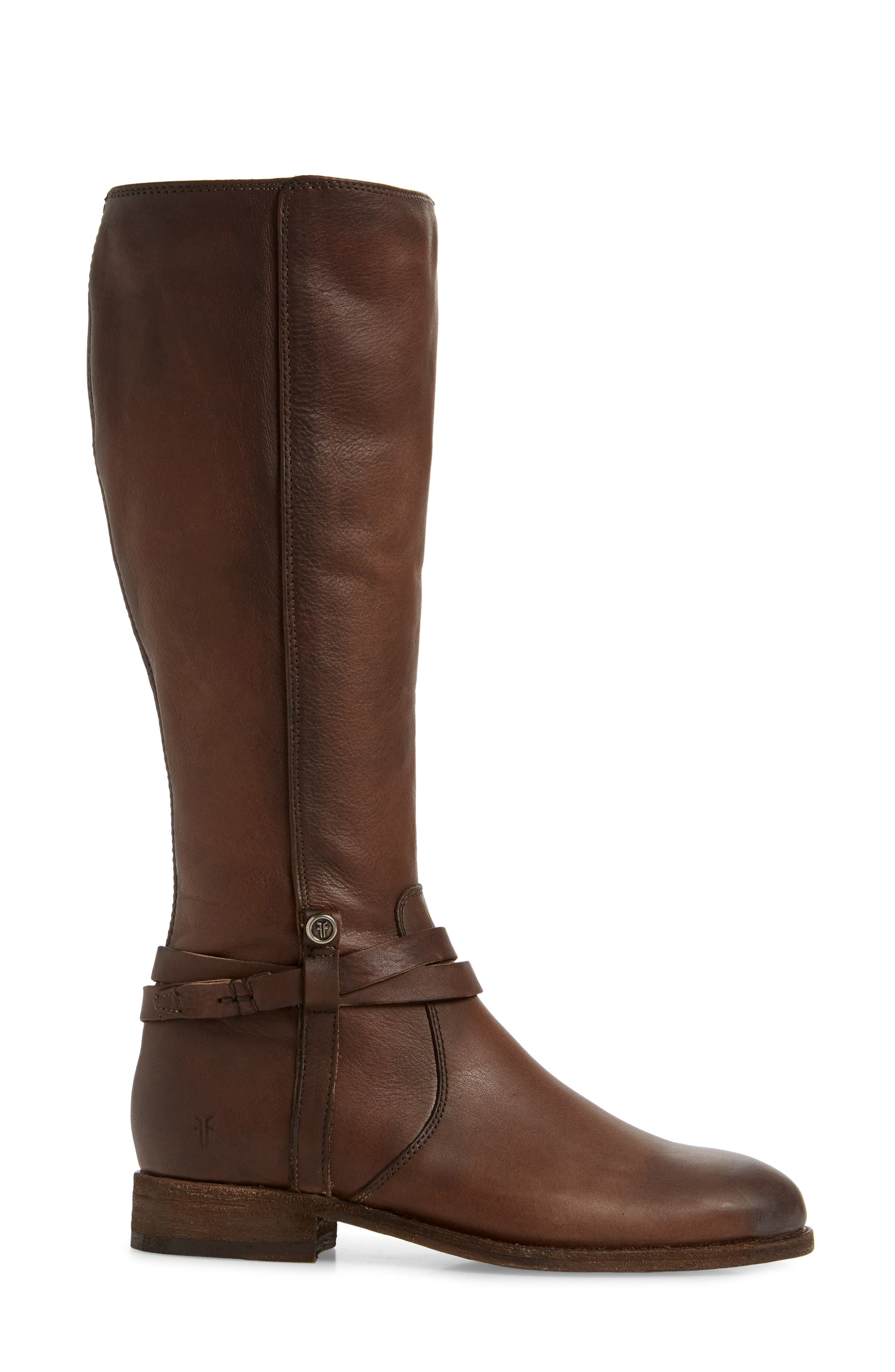 Melissa Belted Knee-High Riding Boot, Alternate, color, STONE LEATHER