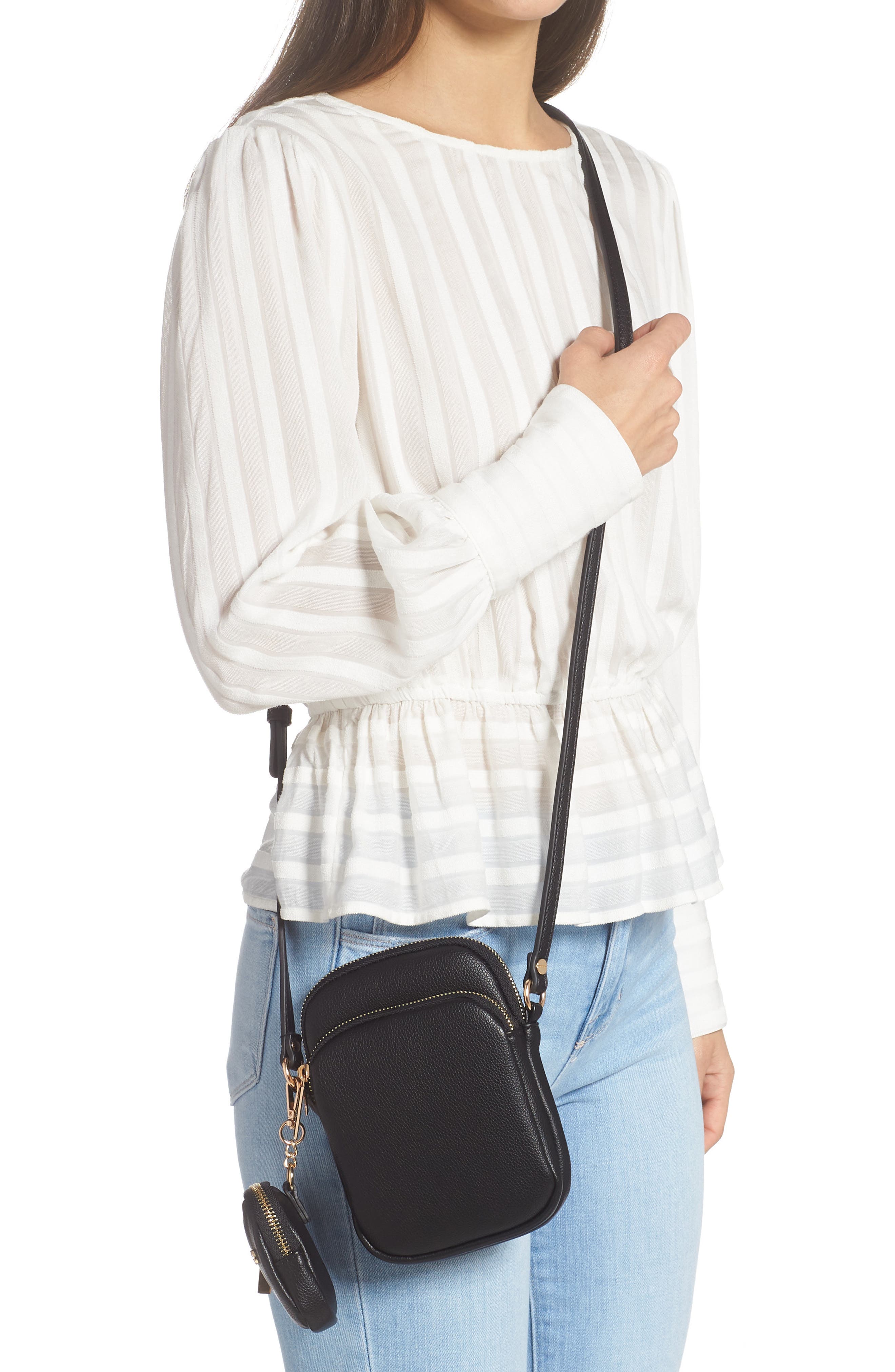 Mali + Lili Jojo Vegan Leather Crossbody Bag, Alternate, color, 
