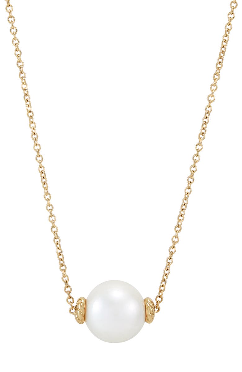 Frankie & Zoe 13-14mm Freshwater Pearl Necklace, Main, color, Yellow Gold