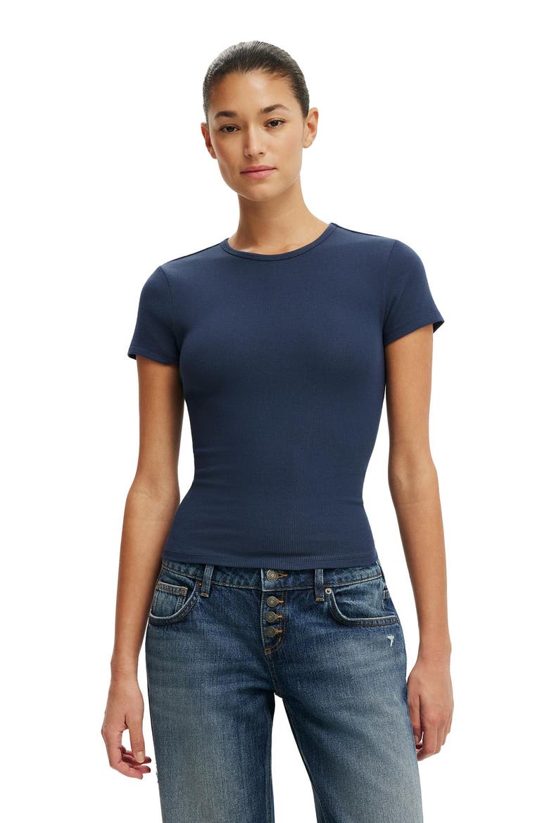 Women's Blake Crew Short Sleeve, Main, color, Shadow Navy