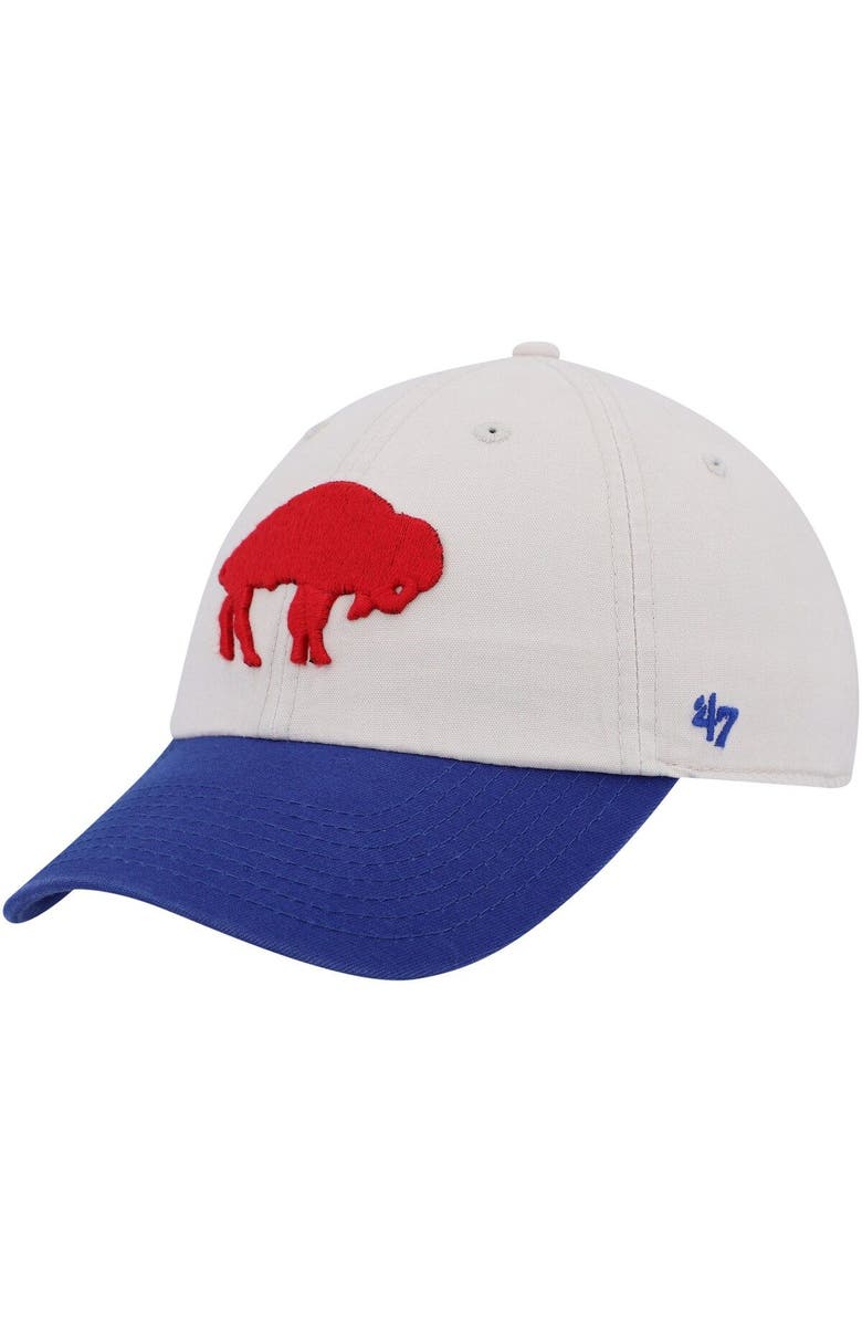 '47 Men's '47 Cream/Royal Buffalo Bills Sidestep Clean Up Adjustable Hat, Alternate, color, 