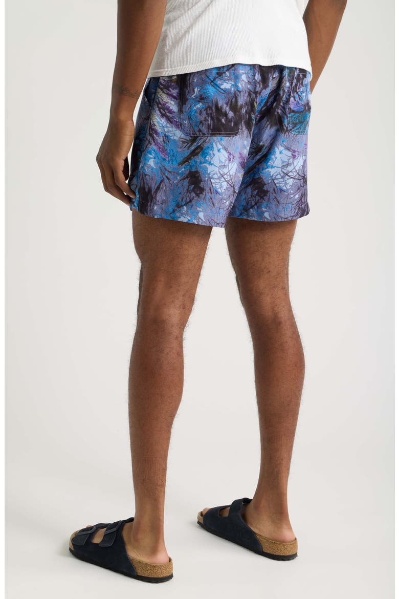 Roger Print Drawstring Shorts, Alternate, color, BLUE