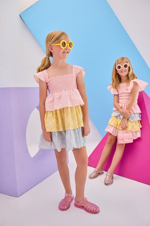 Bisby Kids' Tiered Leelee Dress In Mixed Ditsy Floral