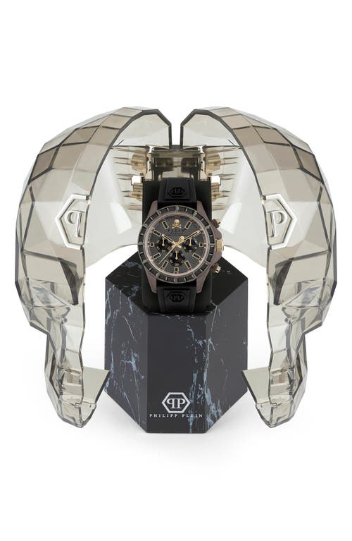 Philipp Plein Sport Nobile Racing Silicone Strap Chronograph Watch, 43mm In Ip Brown