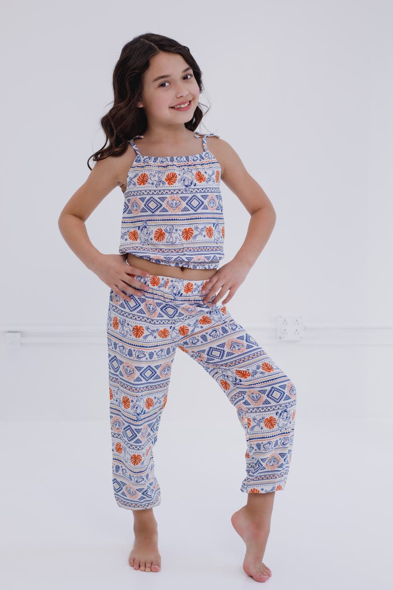 Lion King Sleeveless Dress Romper and Pants Set, Alternate, color, Simba Zazu Navy
