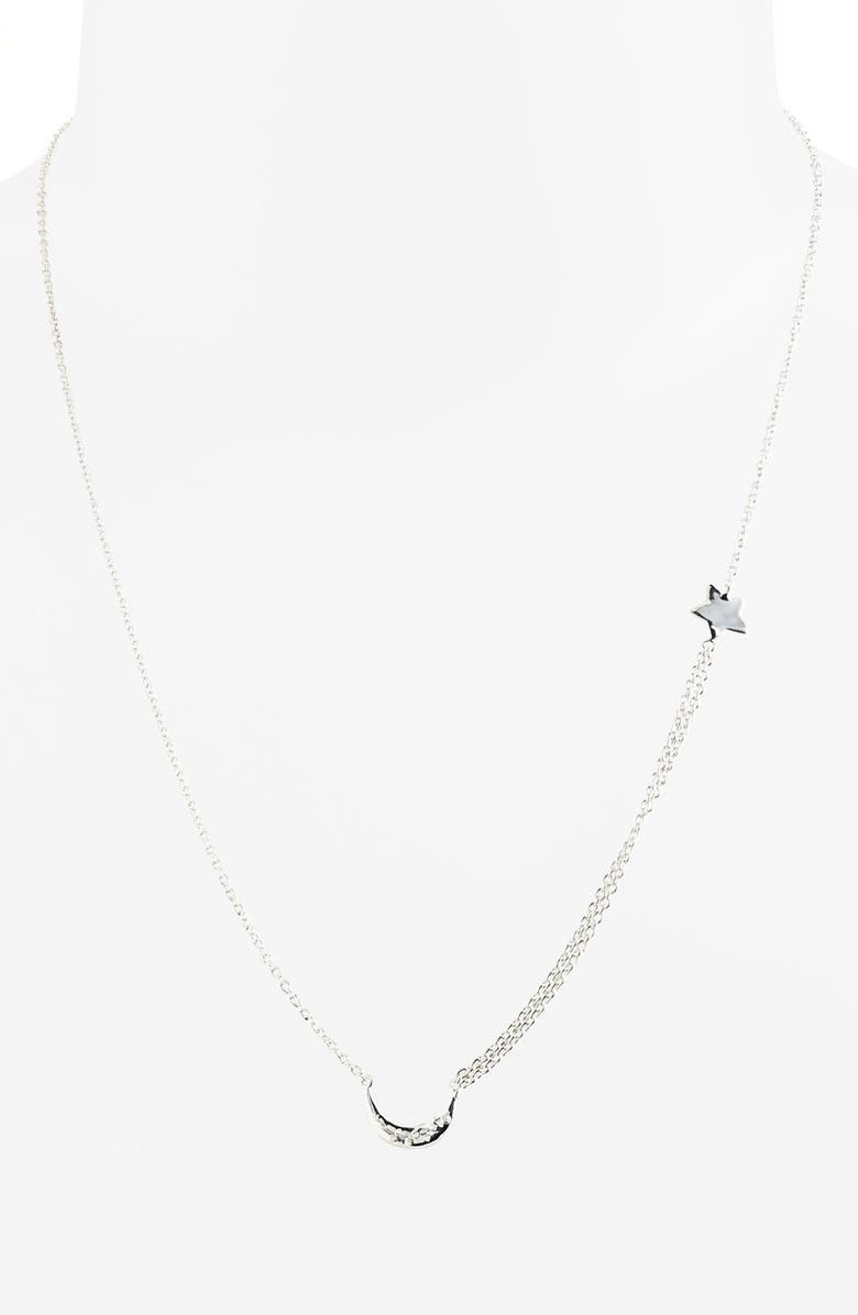 Melinda Maria 'Moon & Star' Necklace, Main, color,