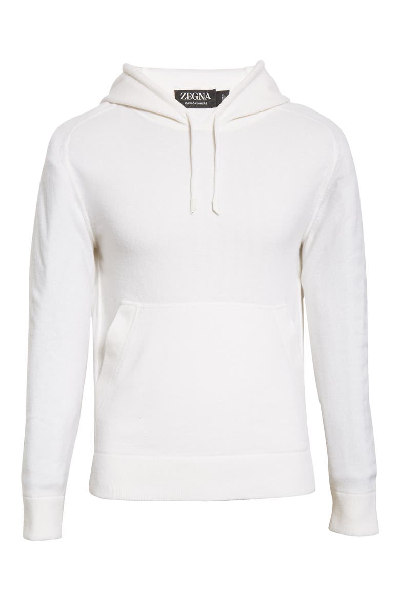 Oasi Cashmere Hoodie, Alternate, color, WHITE