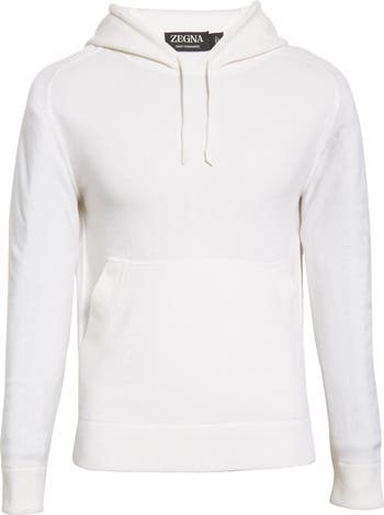 パーカー・フーディ ERMENEGILDO ZEGNA Men Hoodies N6MH01830 105 White ZEGNA WHITE SWEATER WITH HOOD AND POCKETS | miinto | REVERSIBLE