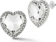 CHLOE AND MADISON Heart Statement Stud Earrings