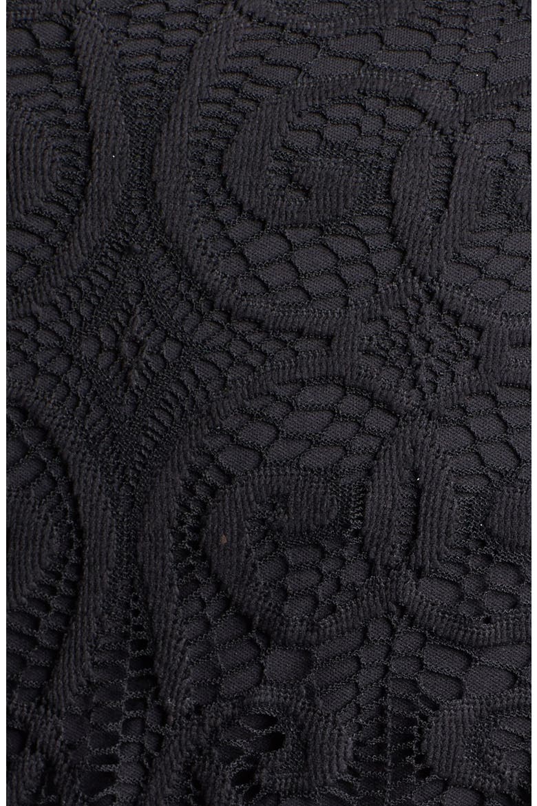 Lace High/Low Dress, Alternate, color, BLACK