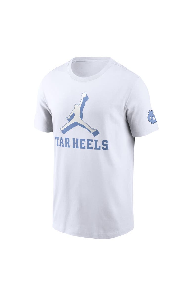 Jordan Brand Men's Jordan Brand White North Carolina Tar Heels Primetime 2-Hit Swoosh T-Shirt, Alternate, color, White
