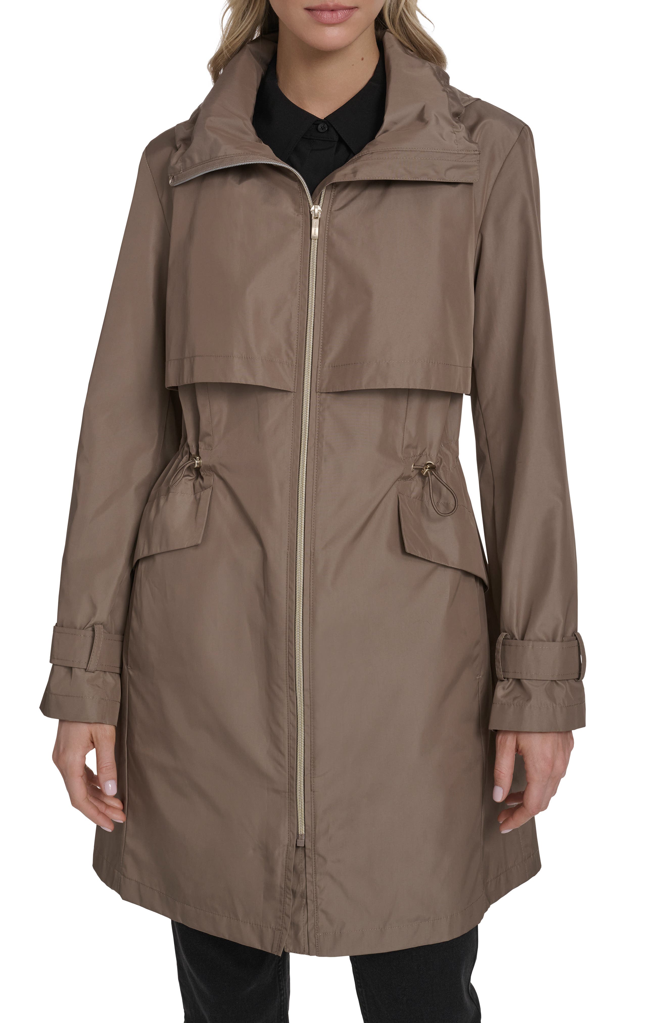 Cole Haan Signature Water Resistant Packable Jacket In Brown