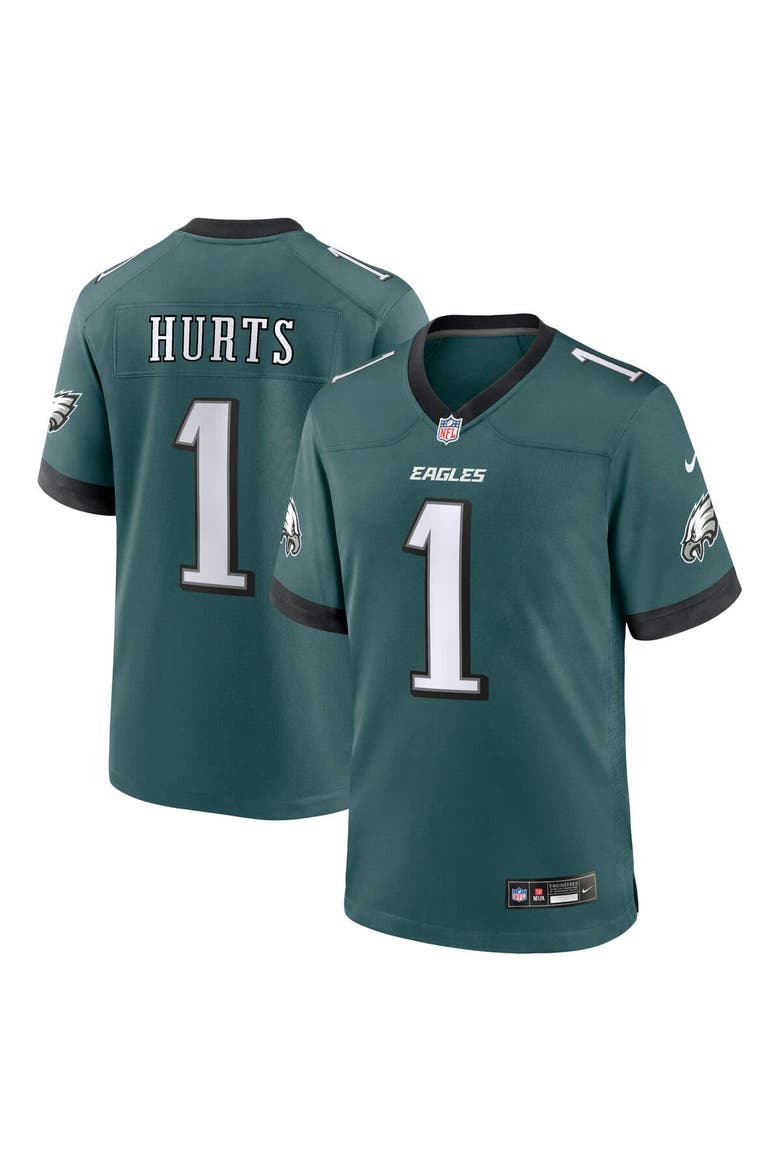 Men's Nike Jalen Hurts Midnight Green Philadelphia Eagles Team Game Jersey, Main, color, Green