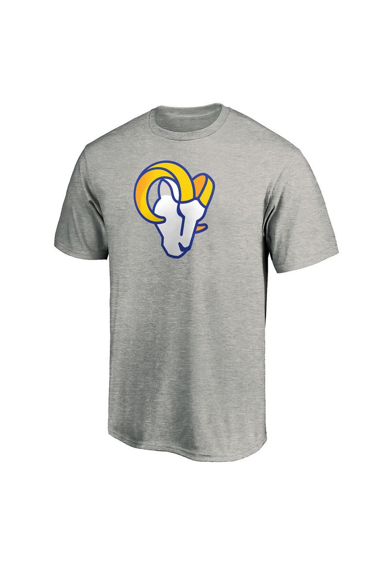 Men's Fanatics Branded Heathered Gray Los Angeles Rams Primary Logo T-Shirt, Alternate, color, Heather Gray