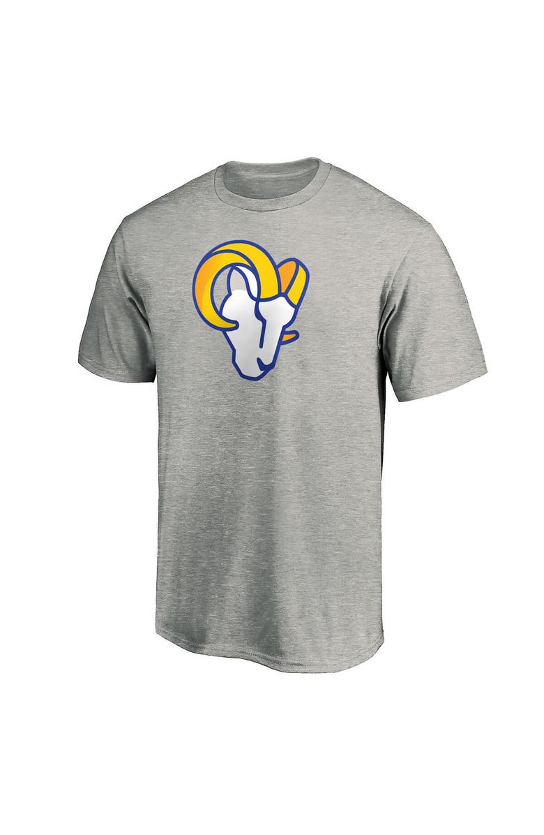 FANATICS Men's Fanatics Branded Heathered Gray Los Angeles Rams Primary Logo T-Shirt, Alternate, color, Heather Gray