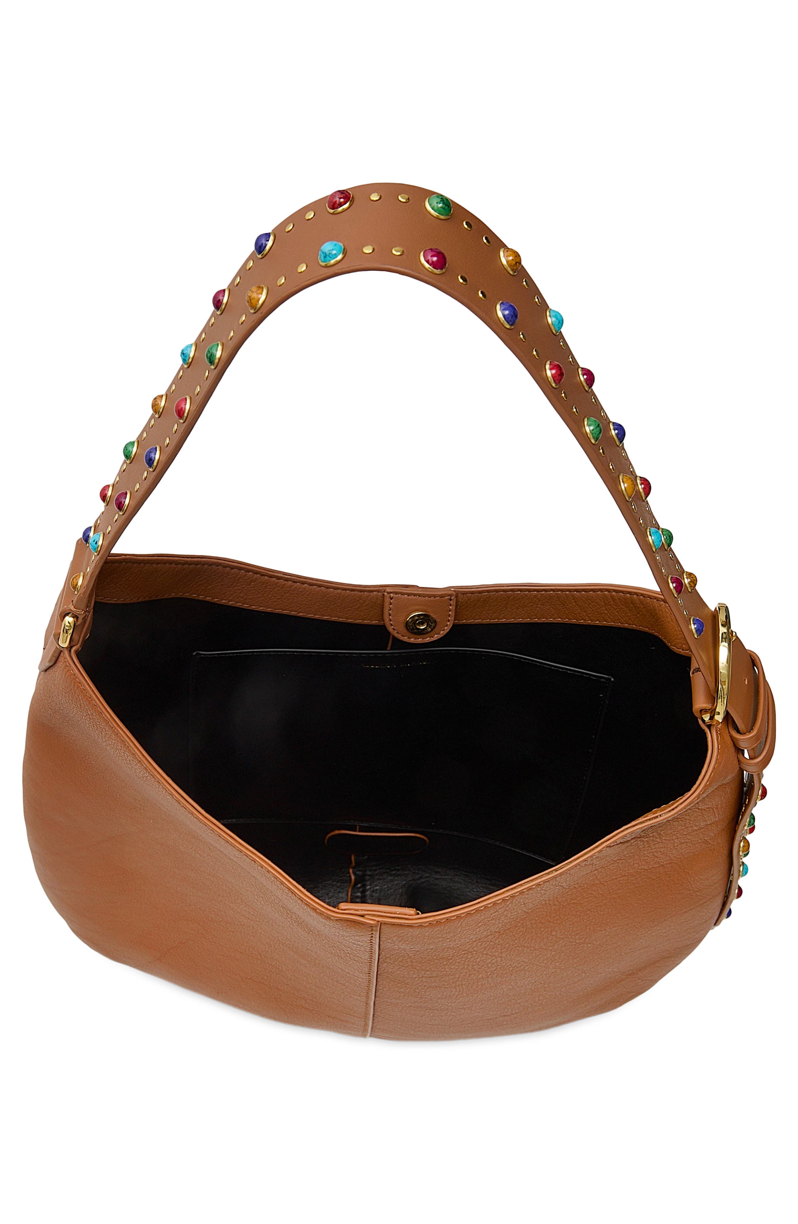 Rebecca Minkoff Naomi Leather Hobo, Alternate, color, Caramello