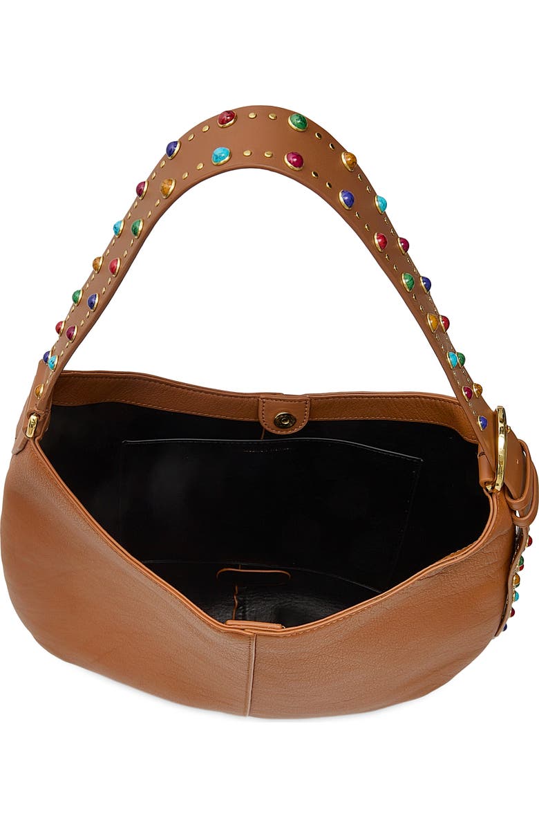 Rebecca Minkoff Naomi Leather Hobo, Alternate, color, Caramello