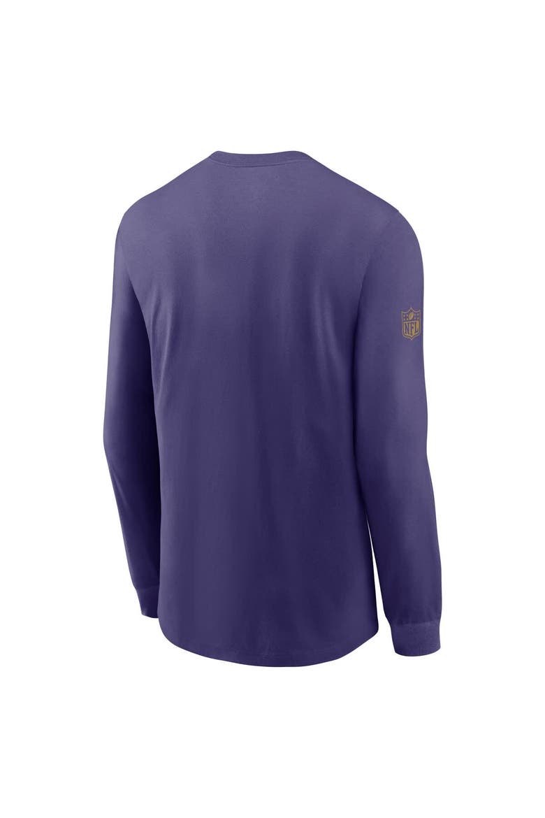 Men's Nike Purple Baltimore Ravens Sideline Performance Long Sleeve T-Shirt, Alternate, color, Purple