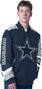 G-III SPORTS BY CARL BANKS Men's G-III Sports by Carl Banks Navy Dallas Cowboys Prime Time Full-Zip Racing Jacket