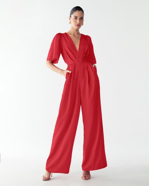 Willa Omaha Jumpsuit In Red