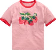 Mini Boden Kids' Ringer Cotton Graphic T-Shirt