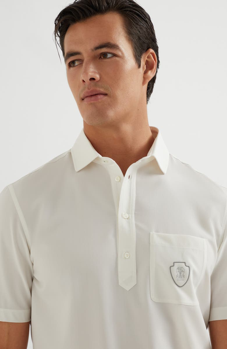 Brunello Cucinelli Polo with pocket and logo, Alternate, color, 