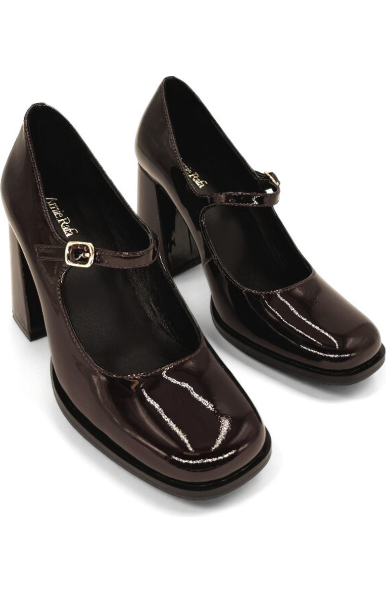 Amie Rafa Jackie Mary Jane Heels, Alternate, color, Brown
