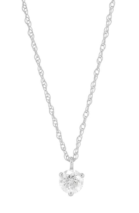 Diamond Solitaire Necklace