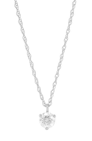 Frankie & Zoe Diamond Solitaire Necklace In Gold
